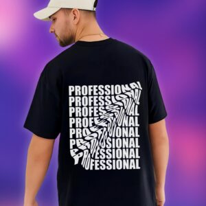 Professional Wave Typography Tee