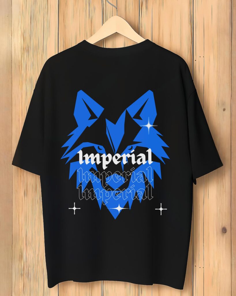 Blue Imperial Wolf Graphic Tee