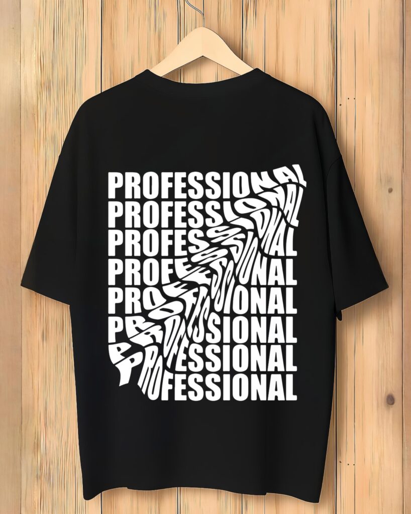 Professional Wave Typography Tee